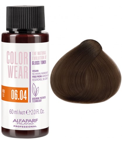 Купити Alfaparf Color Wear Liquid Тонуюча рідка фарба 06.04 Темний блондин натуральний мідний Артикул: 000013834 Фото повноекранне №1