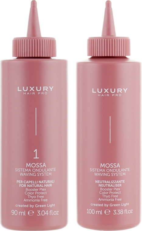 Купити Green Light Mossa Waving System Hair №1 - Лосьйон для завивки + нейтралізатор для фарбованого волосся 90 + 100 мл Артикул: 000003112 Фото повноекранне №2