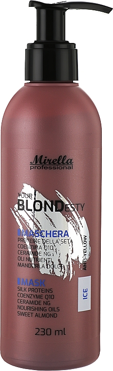 Купити Mirella Professional  Your Blondesty ICE - Маска для фарбованого волосся 230 мл Артикул: 000014932 Фото повноекранне №1