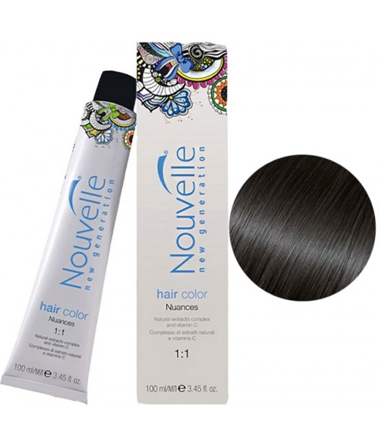 Купити Nouvelle Hair Color Крем-фарба для волосся 100 мл 5.00 Світло-каштановий натуральний холодний Артикул: 000014126 Фото повноекранне №1