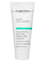 Купити CHRISTINA Elastin Collagen Placental Enzyme Moisture Cream - Зволожуючий крем для жирної та комбінованої шкіри  60 мл Артикул: 000001538 Фото мініатюра № 1