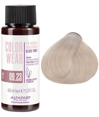 Купити Alfaparf Color Wear Liquid Тонуюча рідка фарба 09.23 Дуже світлий блондин фіолетовий золотистий фіолетовий Артикул: 000013590 Фото повноекранне №1