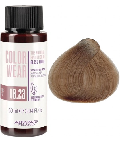 Купить Alfaparf Color Wear Liquid - Тонирующая жидкая краска 60 мл 08.23 - Светлый блонд фиолетово-золотистый (бежевый) Артикул: 000014113 Фото на весь экран №1