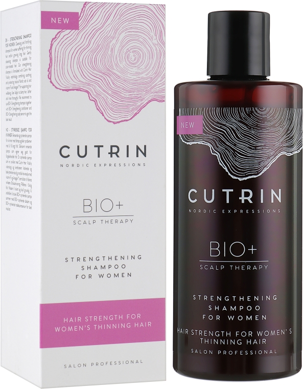 Купить Cutrin Bio+ Strengthening Shampoo - Укрепляющий шампунь от выпадения для женщин 250 мл Артикул: 000014487 Фото на весь экран №1