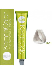 BBcos Keratin Color Hair Cream - Безаміачна фарба для волосся 11/01 - Блондин дуже світлий натуральний попелястий