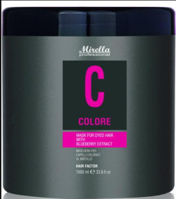 Mirella Professional C Colore - Маска для фарбованого волосся з екстрактом чорниці 1000 мл