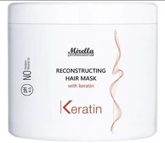 Mirella Professional Reconstructing Mask - Маска для реконструкції волосся з кератином 500 мл