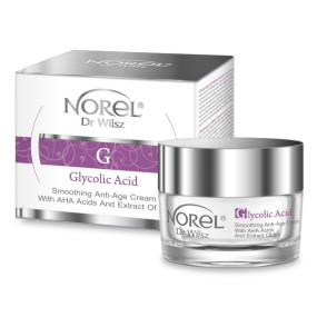 Norel Glycolic Acid Smoothing Anti-Age Cream with AHA Acid - Антивіковий розгладжуючий крем с АНА кислотами 50 мл