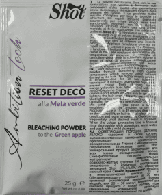 Shot Ambition Tech Bleaching Powder - Пудра для волос "Зеленое яблоко" 25 г