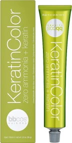 BBcos Keratin Color Hair Cream - Безаміачна фарба для волосся 3/0 - Каштановий темний
