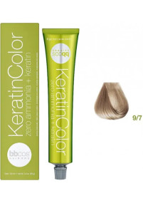 BBcos Keratin Color Hair Cream - Безаммиачная краска для волос 9/7 - Блондин очень светлый бежевый