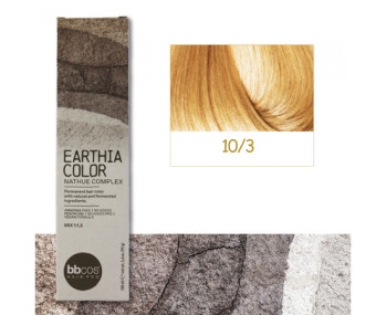 BBcos Earthia Color - Фарба для волосся без аміаку 100 мл 10/3 - Золотистий ультра світлий блондин
