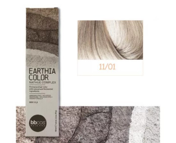 BBcos Earthia Color - Фарба для волосся без аміаку 100 мл 11/01 - Попелястий екстра-блонд