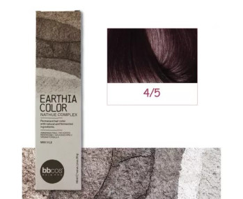BBcos Earthia Color - Фарба для волосся без аміаку 100 мл 4/5 - червоне дерево шатен