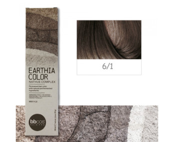 BBcos Earthia Color - Фарба для волосся без аміаку 100 мл 6/1 - Попелястий темно-русявий