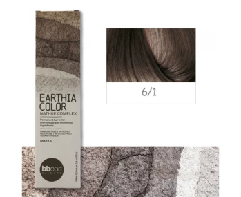BBcos Earthia Color - Фарба для волосся без аміаку 100 мл 6/1 - Попелястий темно-русявий