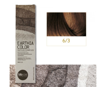 BBcos Earthia Color - Фарба для волосся без аміаку 100 мл 6/3 - золотистий темно-русявий