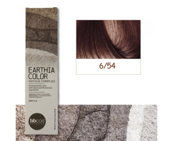BBcos Earthia Color - Фарба для волосся без аміаку 100 мл 6/54 - тропічний темно-русявий