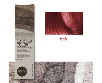 BBcos Earthia Color - Фарба для волосся без аміаку 100 мл 6/6 - червоний темно-русявий