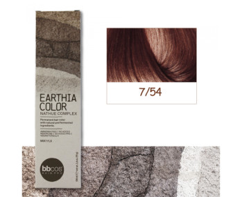 BBcos Earthia Color - Фарба для волосся без аміаку 100 мл 7/54 - тропічний русявий