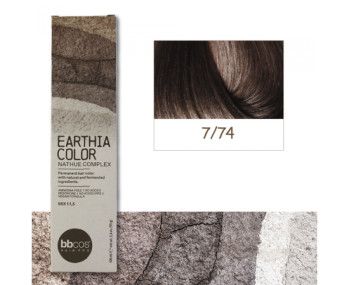 BBcos Earthia Color - Фарба для волосся без аміаку 100 мл 7/74 - арктичний русявий