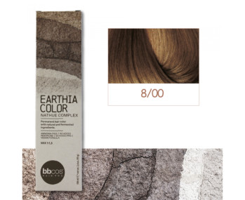BBcos Earthia Color - Фарба для волосся без аміаку 100 мл 8/00 - Насичений світло-русявий