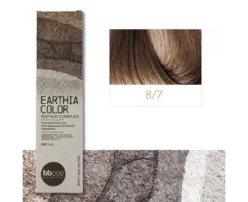 BBcos Earthia Color - Фарба для волосся без аміаку 100 мл 8/7 - Бежевий світло-русявий