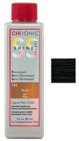 CHI Ionic Shine Shades Liquid Color - Безаміачна фарба 89 мл 1N - Чорний