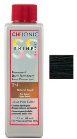 CHI Ionic Shine Shades Liquid Color - Безаміачна фарба 89 мл 2N - Чорний натуральний