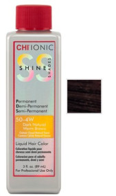 CHI Ionic Shine Shades Liquid Color - Безаміачна фарба 89 мл 50-4W - Темний натуральний теплий шатен