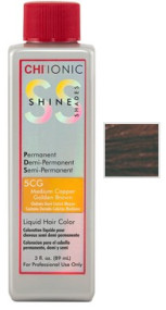 CHI Ionic Shine Shades Liquid Color - Безаміачна фарба 89 мл 5CG - Мідно-золотий шатен