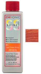 CHI Ionic Shine Shades Liquid Color - Безаміачна фарба 89 мл 6C - Мідний світлий шатен