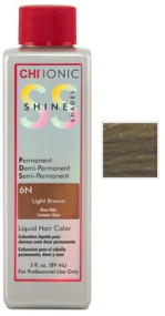 CHI Ionic Shine Shades Liquid Color - Безаміачна фарба 89 мл 6N - Світлий шатен