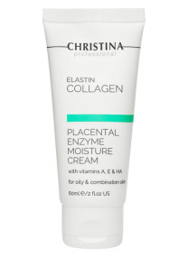 CHRISTINA Elastin Collagen Placental Enzyme Moisture Cream - Зволожуючий крем для жирної та комбінованої шкіри  60 мл