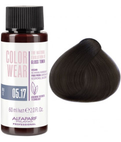 Alfaparf Color Wear Liquid Тонуюча рідка фарба 05.17 Світло-коричневий попелястий матовий