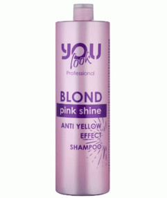 You look Professional Pink Shine Shampoo - Шампунь для збереження кольору і нейтралізації жовто-помаранчевих відтінків 1000 мл