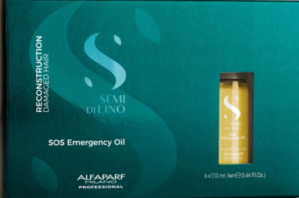 AlfaParf Semi Di Lino SOS Emergency Oil - Відновлювальна олія в ампулах 6*13 мл