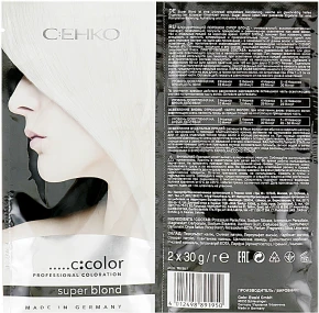 C:EHKO Color Cocktail Super Blond - Освітлювальний порошок без пилу 2x30 г