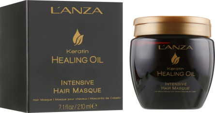 L'anza Keratin Healing Oil Intensive Hair Masque - Интенсивная маска для волос с кератиновым маслом 210 мл