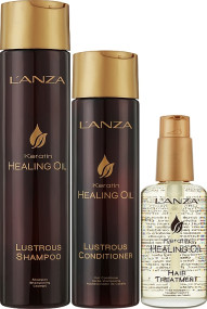 L'Anza Keratin Healing Oil Holiday Trio Box - Набір для краси та здоров'я волосся 91605A