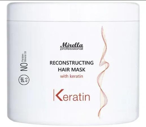 Mirella Professional Reconstructing Mask - Маска для реконструкції волосся з кератином 500 мл