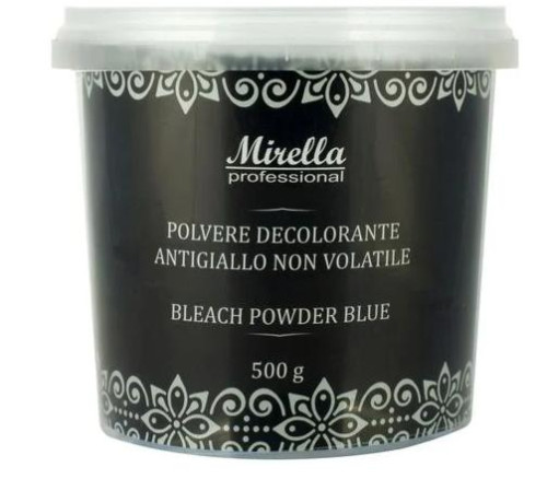 Mirella Rpofesisonal - Осветляющая пудра антижелтая (голубая) БАНКА 500 г