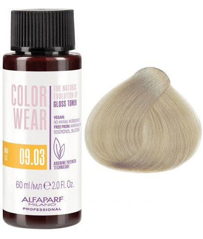 Alfaparf Color Wear Liquid - Тонирующая жидкая краска 60 мл 09.03 - Очень светлый блондин натуральный золотистый