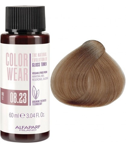 Alfaparf Color Wear Liquid - Тонирующая жидкая краска 60 мл 08.23 - Светлый блонд фиолетово-золотистый (бежевый)
