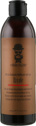 Barba Italiana Ercole Shampoo And Shower Gel - Антивіковий зміцнювальний шампунь і гель для душу 400 мл