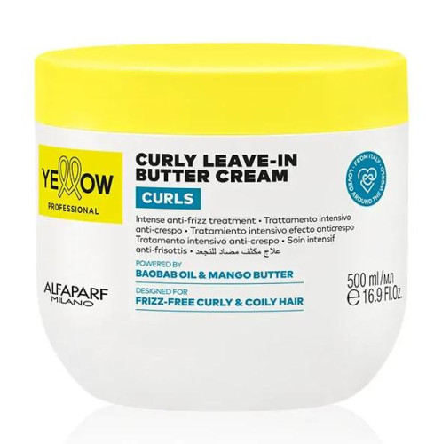 Yellow Curly Leave-in Butter Cream - Незмивний крем для кучерявого волосся 500 мл