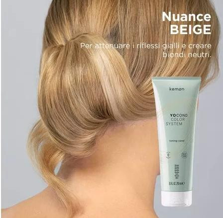  Kemon Yo Color System Yo Cond - Тонирующая маска для волос Beige - Бежевый