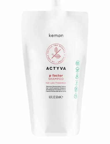 Actyva P Factor Shampoo - Шампунь от выпадения волос 500 мл рефил (мягкая упаковка)