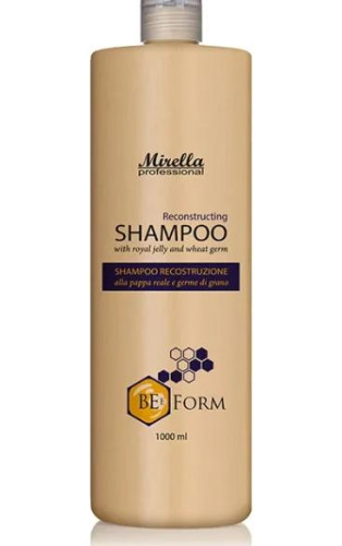Mirella Professional BeeForm - Восстанавливающий шампунь с маточным молочком и пшеничными протеинами 1000 мл