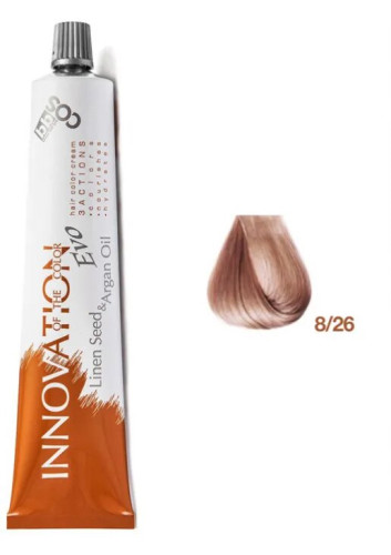 BBcos InnovationEvo Hair Color Cream - Стійка фарба для волосся 100 мл 8/26 - Блондин світло-мідний